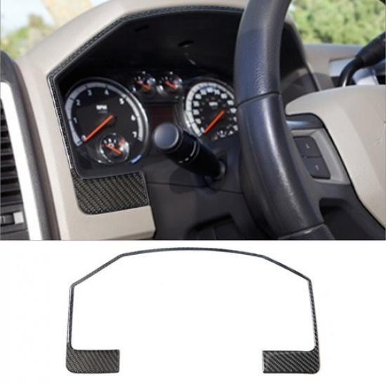 Carbon Fiber Interior Speedometer Cover Trim For Dodge RAM 1500 SLT 2009-2012