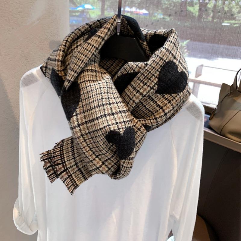 Shawl Autumn Versatile Fashion Love Child Warm Skin-friendly Scarf Imitation Cashmere Scarf Women's Winter