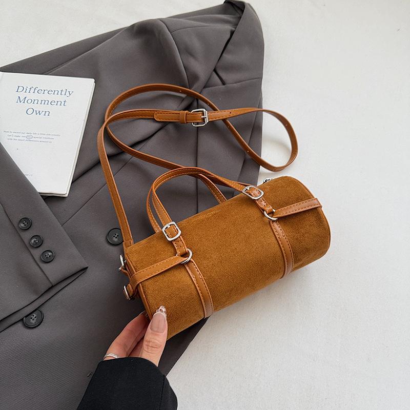 Mode handgedragen bowlingtas dames herfst nieuw eenvoudig niche trend forens schouder messenger dames tas