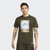 Nike Scenic Logo Print Round Neck Casual T-Shirt Men Tops Green DQ1020-355