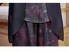 Elegant Summer Two-Piece Set: Chinese Style Wide-Leg Pants & Faux Two-Piece Top for Women