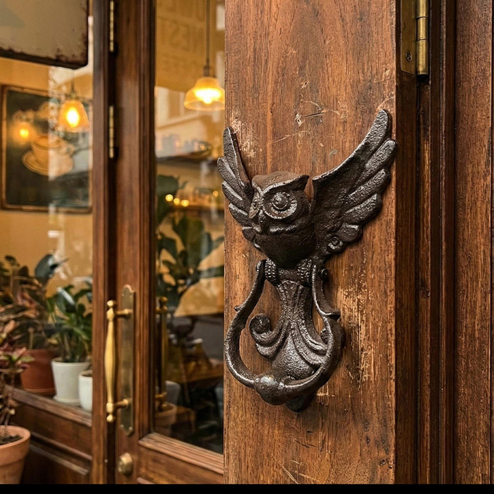 Сова Кованая Ручка для Двери Фронтальные Наружные Двери Фурнитура Декоративный Домашний Декор Легко Установить