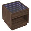 VidaXL Table basse avec LED infini chêne marron 50x50x50 cm, table d'appoint, table de salon, table latérale, bout de 847657