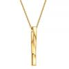 Gold Plated Men's Long Chain Necklace Fashion Screw Design with Spiral Pendant Hip Hop Party Anniversary Jewelry Gift for Men