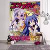 Anime Lucky Star Tapestry Art Printing Japanese Wall Tapestry Anime Wall Hanging Home Decor