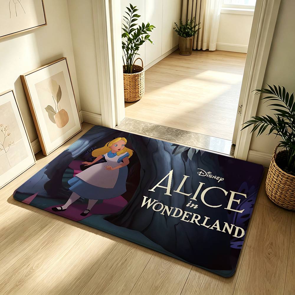 Anime-A-alice In-W-wonderlandS Classic Carpet Bathroom Anti-slip Mat Door Mat Home Decoration Mat Entrance Mat Scratch-resistant