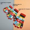 Mary Children's Gloves, Five-finger Baby Autumn and Winter Colored Snowflakes, Six-color Students and Children Double-layer Thickened Warm