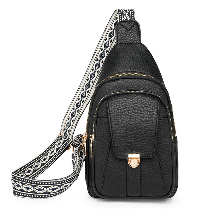 

Сумка-слинг для женщин, модные поясные сумки, нагрудные сумки для работы и шопинга, сумки через плечо из веганской кожи для женщин, сумка-рюкзак с регулируемым ремнем чёрный