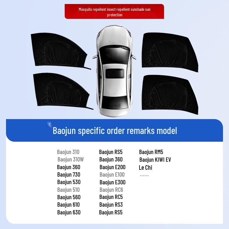 Car Window Sunshade & Anti-Mosquito Mesh Curtain for Privacy and Insect Protection