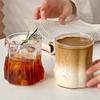 Large Capacity Glass Cup Coffee Cold Drink Cup High Transparency Latte Cold Drink Coffee Milk Cup Household Drinking Glass Cup