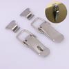 Stainless Steel Spring Loaded Draw Toggle Latch Clamp Clip Silver Hasp Latch Catch Clasp 90 Degrees Duck-Mouth Buckle Hook Lock