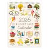 Simple Style Bucket List Calendar Colorful Cartoon Pattern 2026 Wall Calendar Notes Planning Wish list Desktop Calendar Gifts