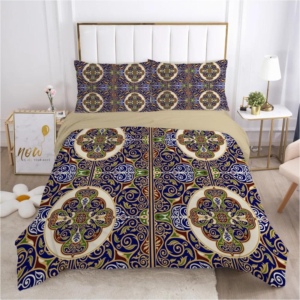 Comforter Golden Luxury Bedding Set For Bohemian High-Grade Luxurious 100% S Queen Size Double Boho S Set