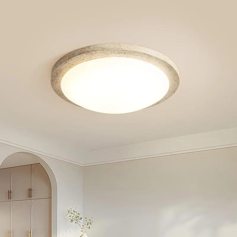 Natural Yellow Lime Hua LED Ceiling Light Creative Circular Light Wabi Sabi Ceiling Light  Dining Room Bedroom Decoration