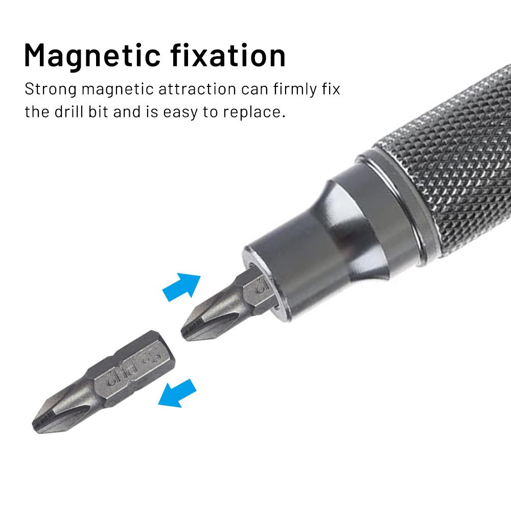 6.35mm Bits Holder Aluminum Alloy Handle for Shank 1/4" Bit Mini Screw Bit Holder Screwdriver Repair Tool