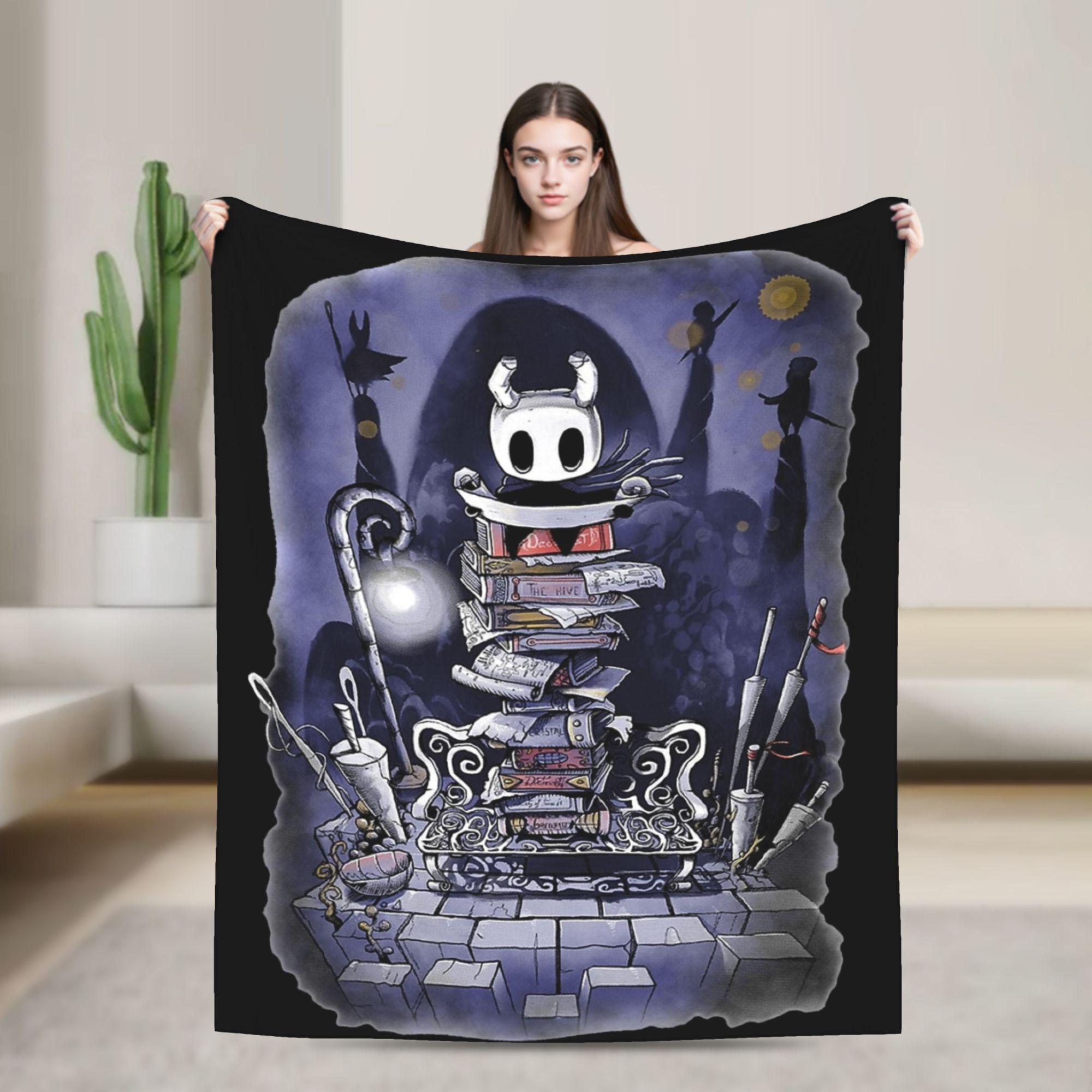 Hollow Knight Game Blanket Ghost Flannel Awesome Warm Throw Blanket for Home All Season, 75X95CM