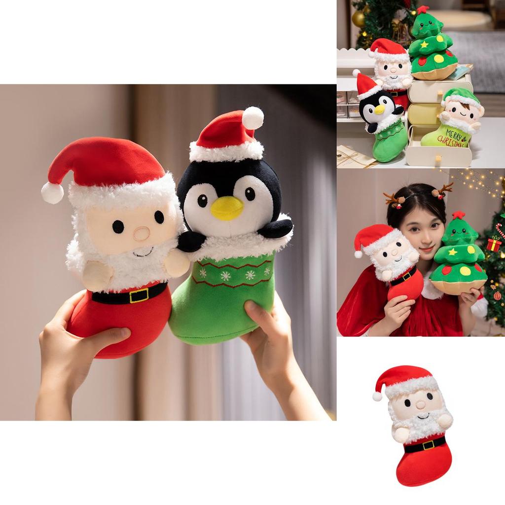 Adorable Christmas Plush Toys Featuring Santa Claus Snowman Christmas Tree Gifts