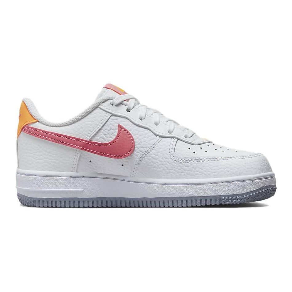 Nike Force 1 Low PS White Coral Chalk Kids Sneakers Laser-Orange Indigo-Haze FJ3484-100
