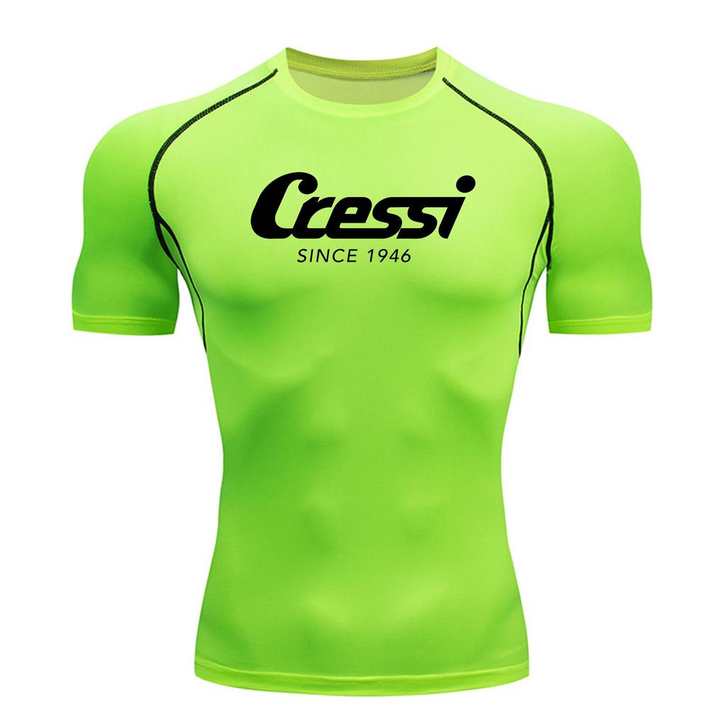 Camiseta de protección solar para surf de hombre, traje de buceo, protección contra erupciones, traje de baño, manga corta ajustada, natación, flotante, protección UV, traje de buceo