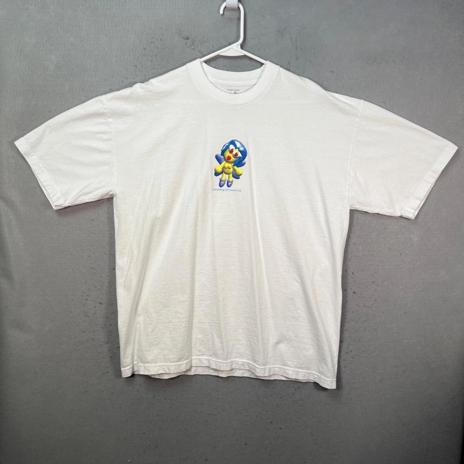 Falsehazard Mens Size XL White T-Shirt  Everything Will Come True S