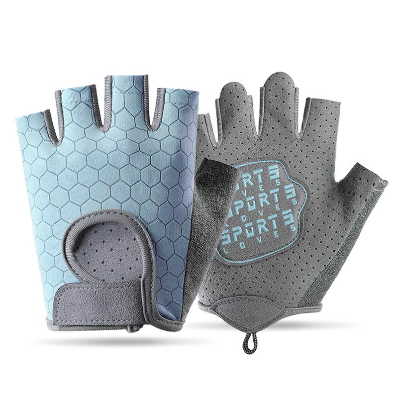 Kids Sport Gloves Breathable Anti-Slip Cycling Fingerless Gloves Boys Girls 3-13Years Sweat Absorb Cushioned Ice Silk Gloves