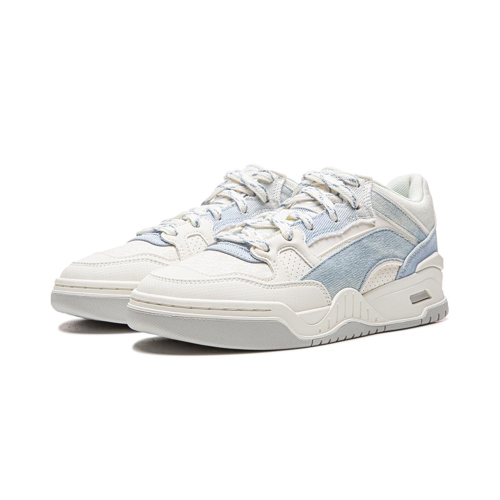 Li Ning Moon White 2MID Skateboard Shoes Women's Mid top White Blue AGCV332-6