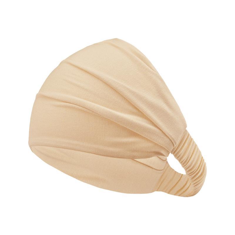 Wide Elastic Solid Hairband Soft Non-slip Head Scarf Hair Hoop for Muslim Women Daily Wear Party Use
