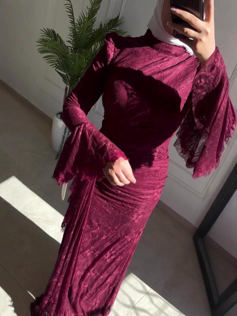 Elegant Retro Long Sleeve Autumn Dress for Women - 2026 European American Style