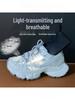 Trend 2025 Grube Podeszwy Paryskie Buty Dad: Oddychające Siatkowe Codzienne Buty do Biegania dla Par - Damskie Styl Letni/Jesienny