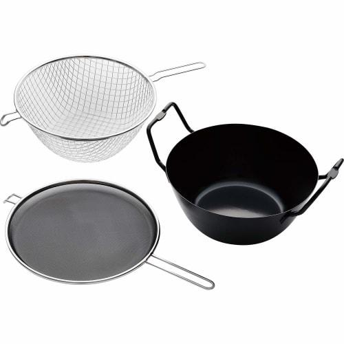 La base Tsubame-Sanjo NEW Iron Frying Pan, 22cm Set, Made in Japan, Yoko Arimoto, LB-098