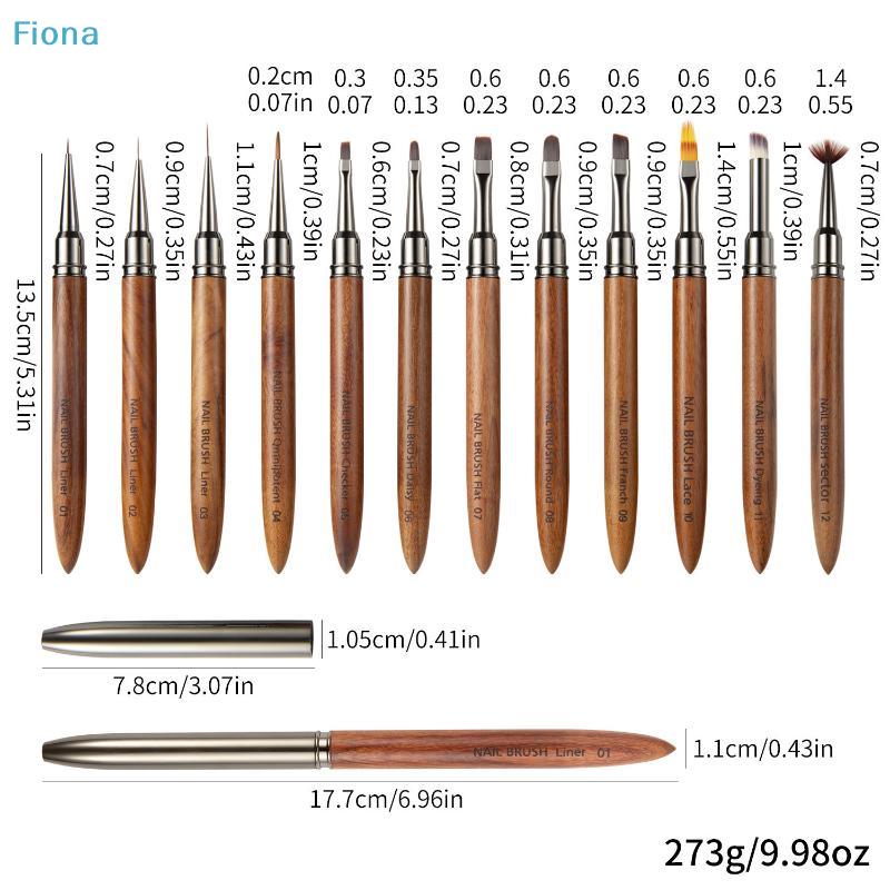 Nail Art Liner Brush Detail Brush Wood Handle Drawing Painting Pen UV Gel Extension Carving Pen Manicure Tool