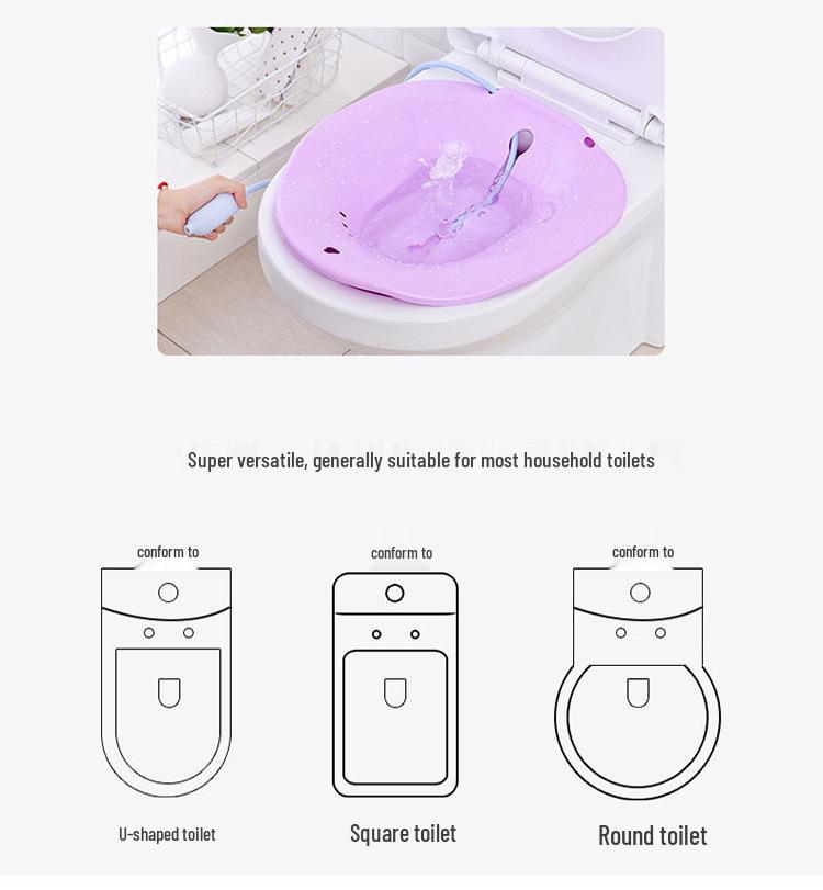 Squat-Free Bidet Sitz Bath Basin for Elderly, Postpartum & Pregnant Women, Male & Female Care.