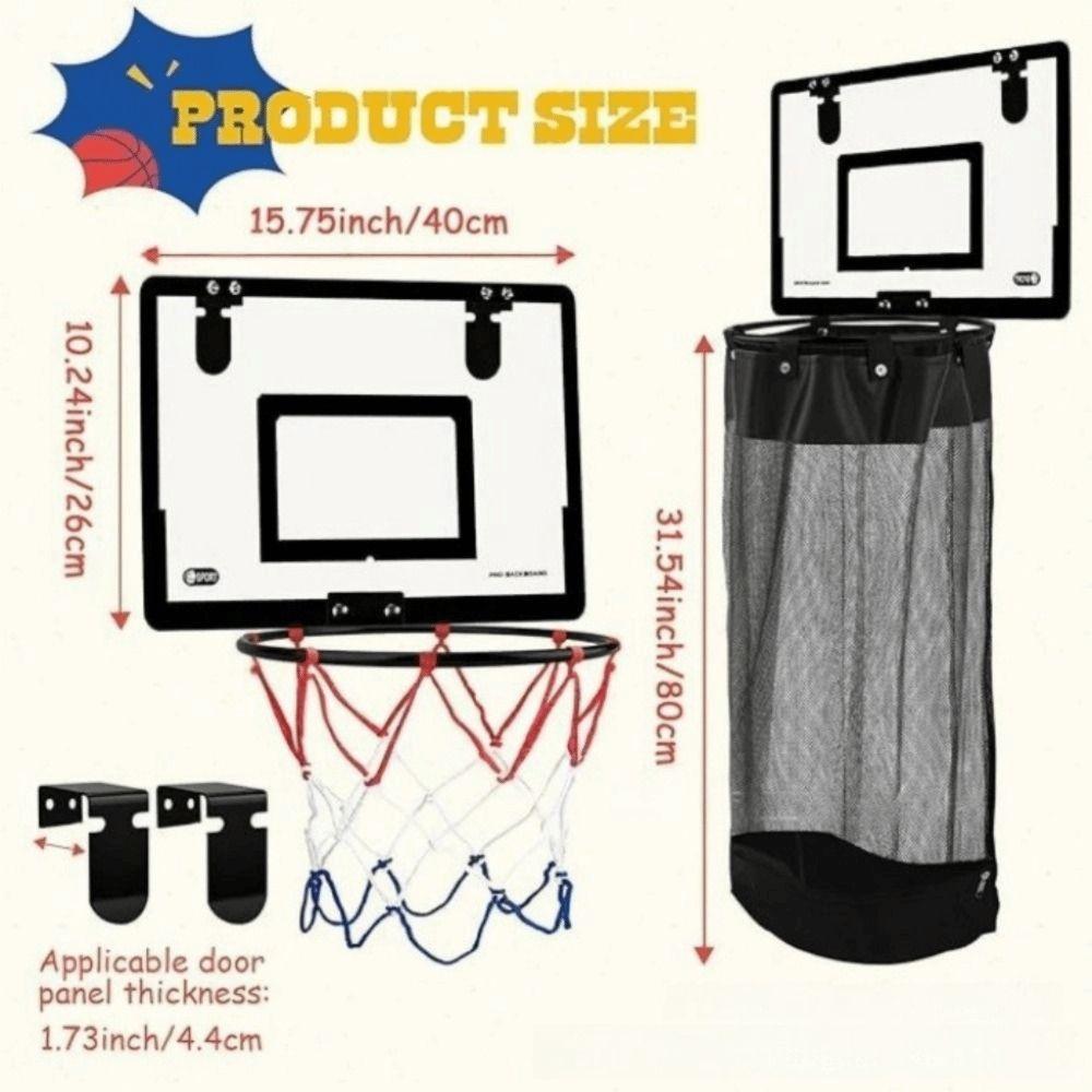 No Drilling Required Basketball Hoop Laundry Basket Bathroom Shower Area