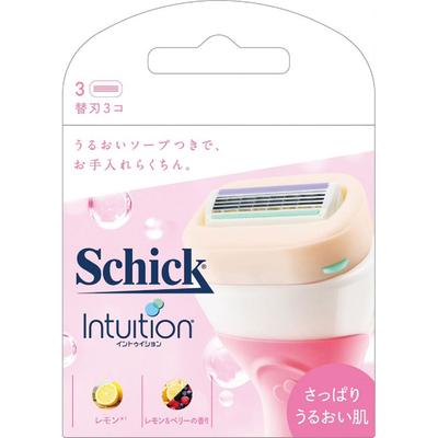 Sic Japan Cic. INTUITION Moist Skin, 3 Spare Blades Replacement Blades for Women Women's Razors When Replacing the Blade, Be Careful Not To Injure You