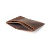 Echtes Rindsleder Retro Schlanker Kartenhalter Ultra Dünn Minimalistisch Unisex Kleine Kartenbörse für Business Kreditkarten Bankkarten Ausweishalter