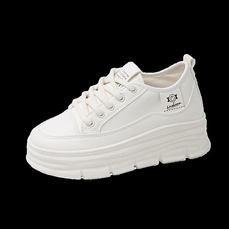 [Yushilai] Thick-soled inner height-increasing single shoes for women's 2025 new spring new sports versatile fashion casual shoes