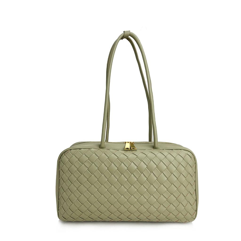 And New Fashion Versatile Leather Woven Intellectual Mature Sense Shoulder Bag Handbag Storage Bag Women's Bag
