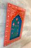 Hand-Carved Floral Wood Wall Decor: Vintage Indian Art Frame