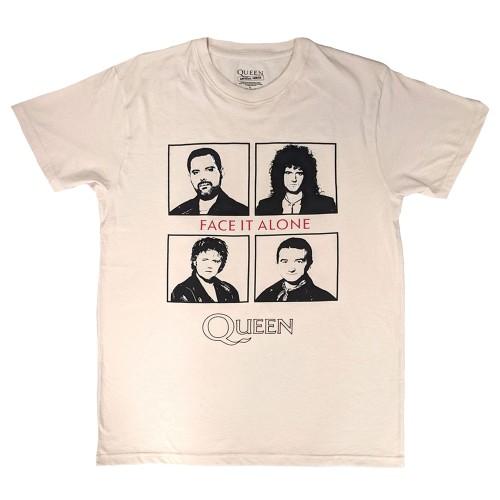 Queen Unisex Adult Face It Alone Squares T-Shirt