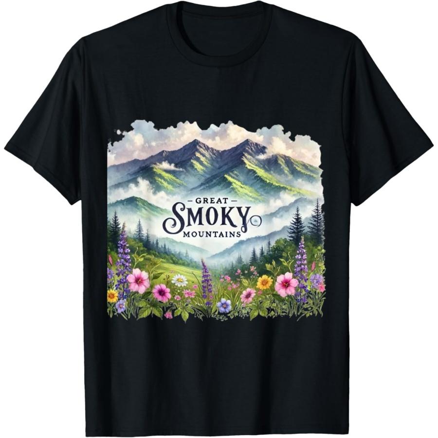 

Great Smoky Mountains Spring T-Shirt XXXXXL чорний