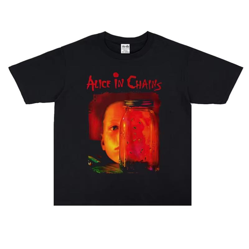 Alice in Chains Alice in Chains Rock Band Comfortable Spring Summer Render Cotton Unisex and Unisex Tshirts with Short Sleeves