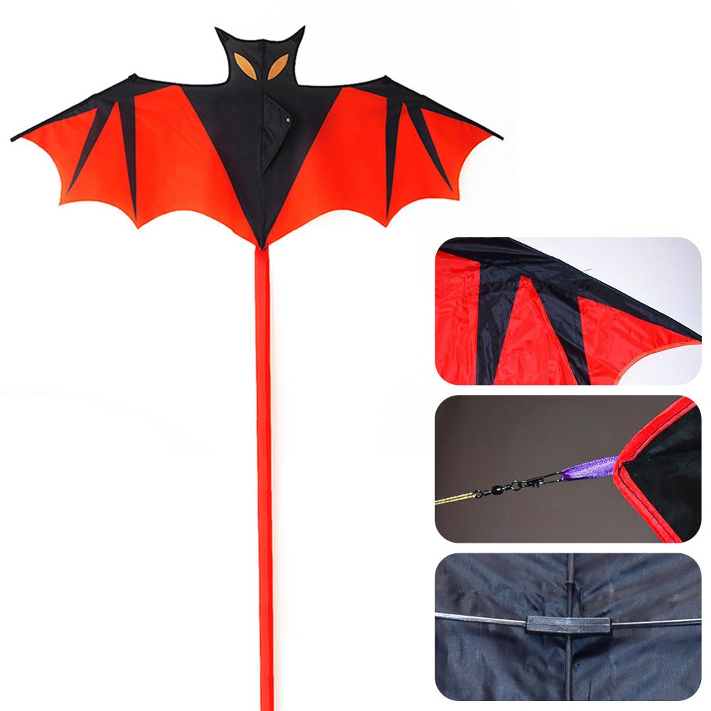 Aquilone Pipistrello Grande 1,6m Realistico Facile da Pilotare Aquilone Delta per Bambini Bambini Principianti Divertimento all'Aperto in Spiaggia Giocattolo da Esterno
