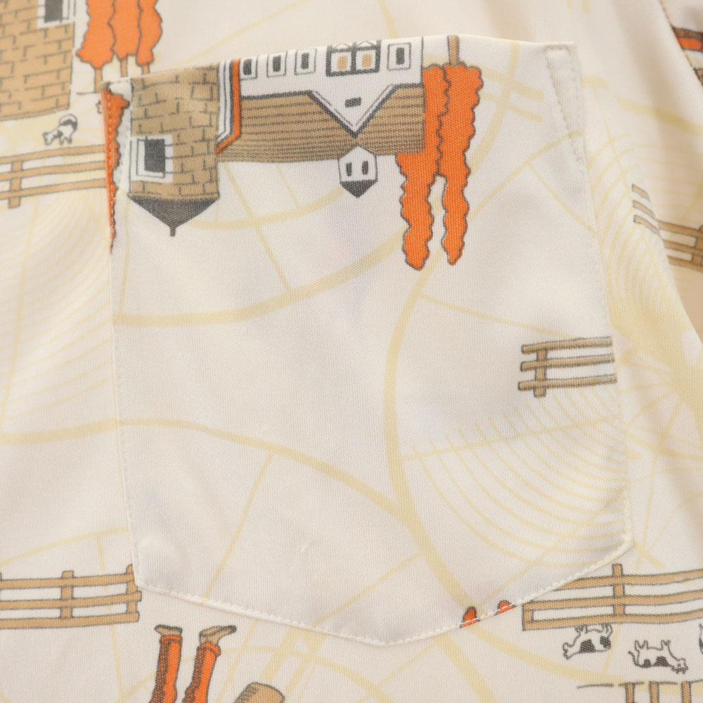 PFERDEKOPF 70er Vintage Overallgriff Langarmhemd XL Gelb Herren Gebraucht