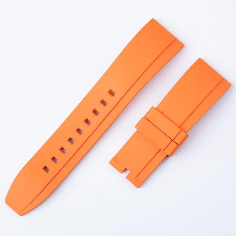 18/19/20/21/22/23/24mm Quick Release Fluororubber FKM Rubber Strap Smartwatch Men Women Wristband Universal Bracelet Accessories