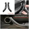 2PCS Carbon Inner Door Panel Handle Pull Trim Cover Set For BMW F48 F39 X1 X2