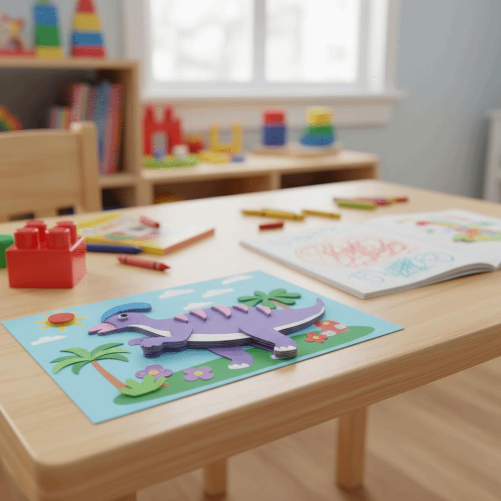 Reusable DIY Art Craft Kits Cartoon Montessori Educational Toys  Kids Activities