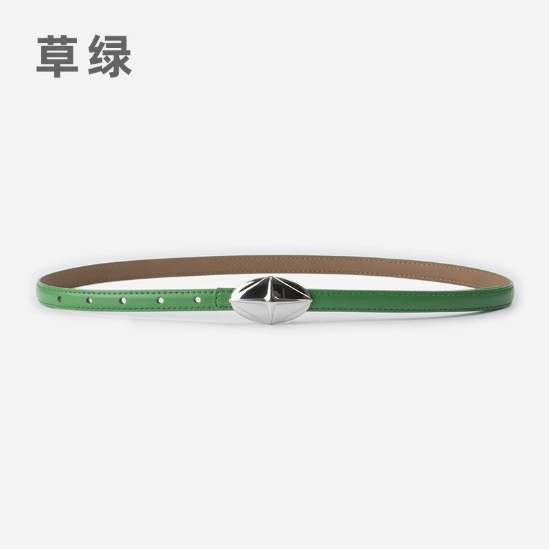 Leder Damen Feiner Gürtel Rindsleder Damen Einfacher Hong Kong Stil Mädchengürtel