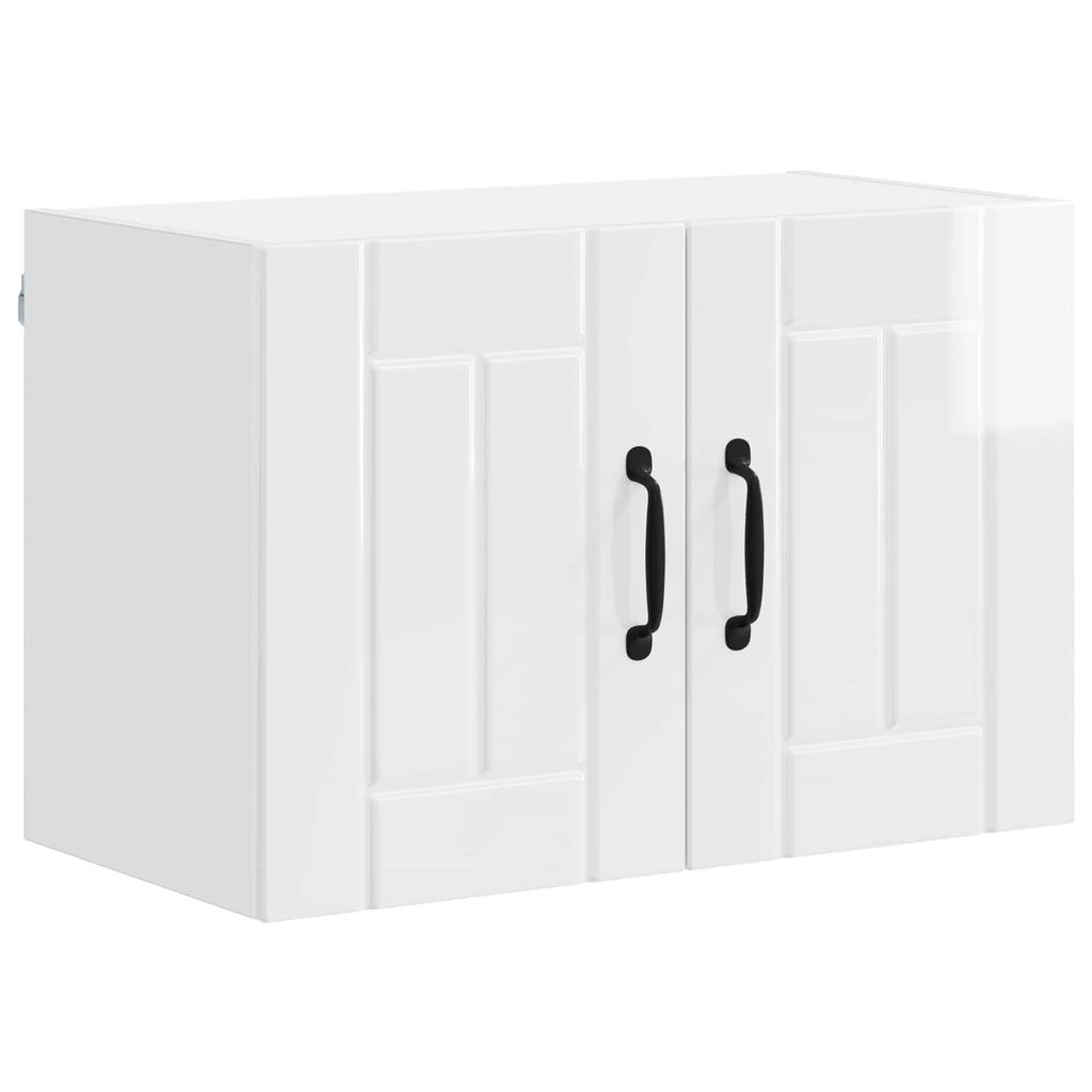 Wall Cabinet LUCCA 2 Pcs High Gloss White 60 X 31 X 40 Cm