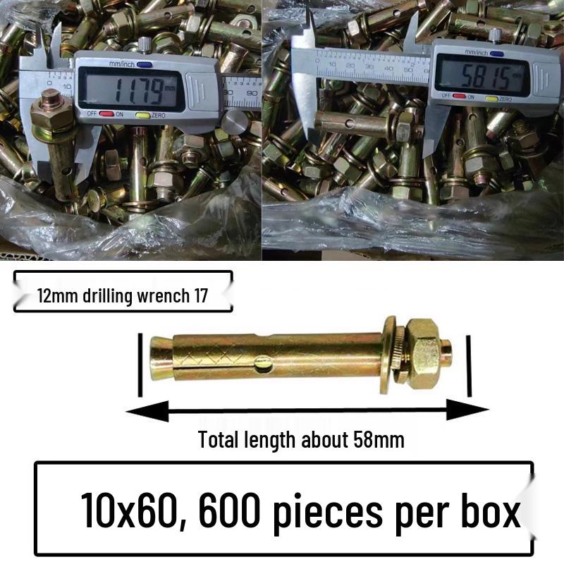 National Standard M6-M12 Expansion Bolts & Screws: Iron-plated, Galvanized, and Explosion Bolts