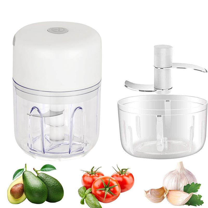 Garlic Puree USB Rechargeable Electric Garlic Pounder Mini Garlic Puree Garlic Press Household Garlic Milling Machine Garlic Punching Machine Garlic